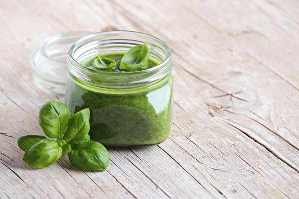 Pesto with basil