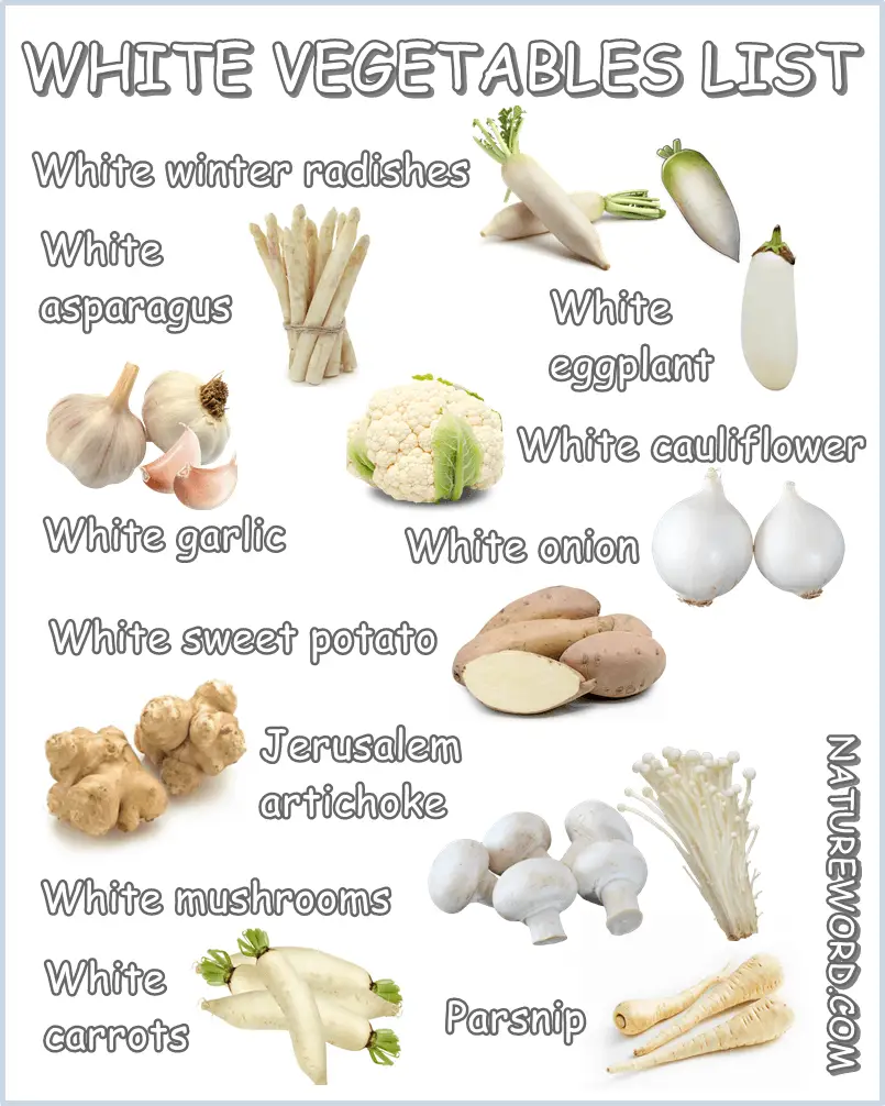 White vegetables list